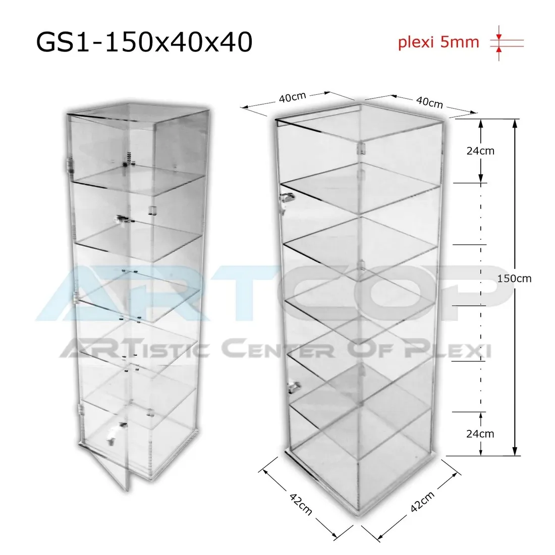 gablota-wolnostojaca-150x40x40cm-witryna-z-plexi-szafka-do-sklepu-apteki-stan-nowy