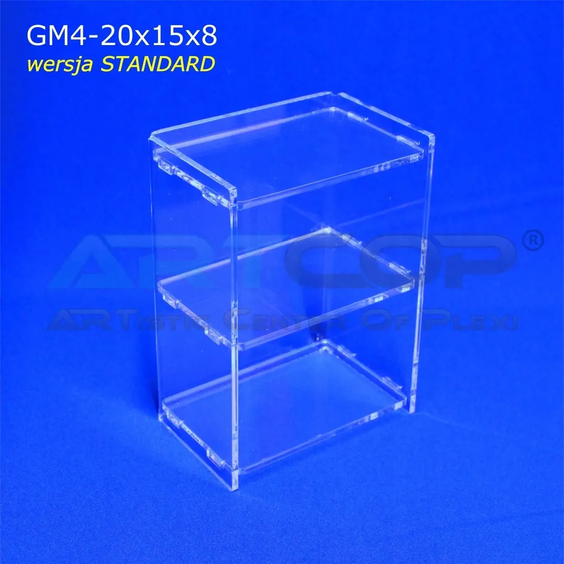 gablotka-20x15x8-z-plexi-4mm-regal-na-ekspozycje-stan-nowy