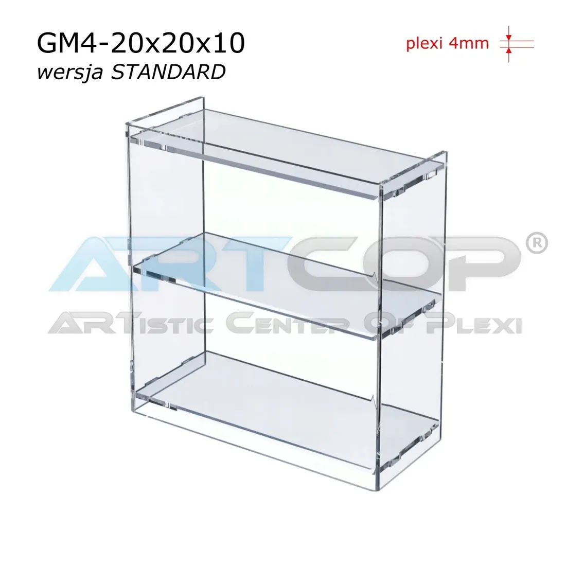 mini-gablotka-20x20x10-z-plexi-4mm-regalik-na-lade-szafka-na-kolekcje-stan-nowy