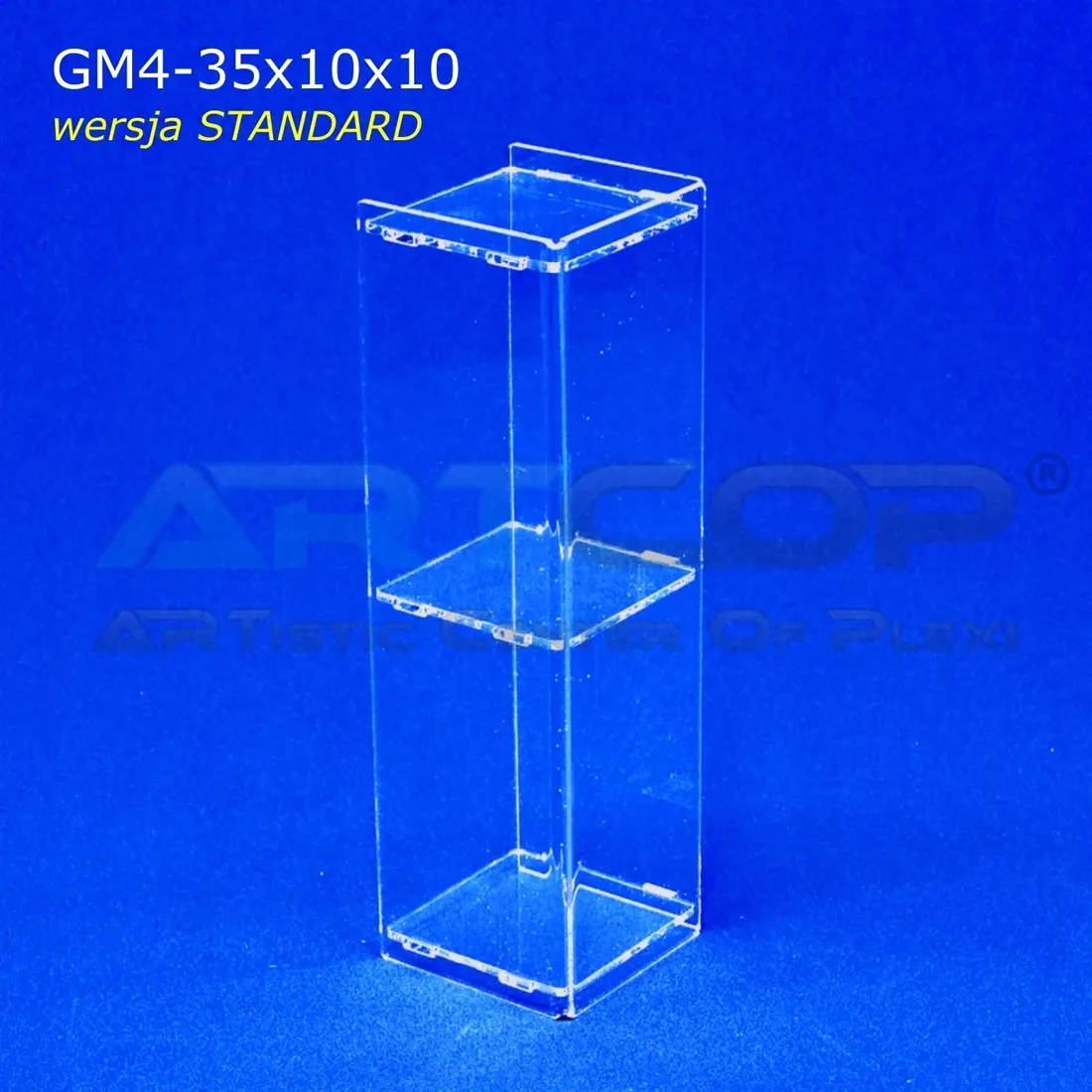 gablotka-35x10x10cm-z-plexi-4mm-regalik-na-figurki-kolekcje-mineraly-stan-nowy