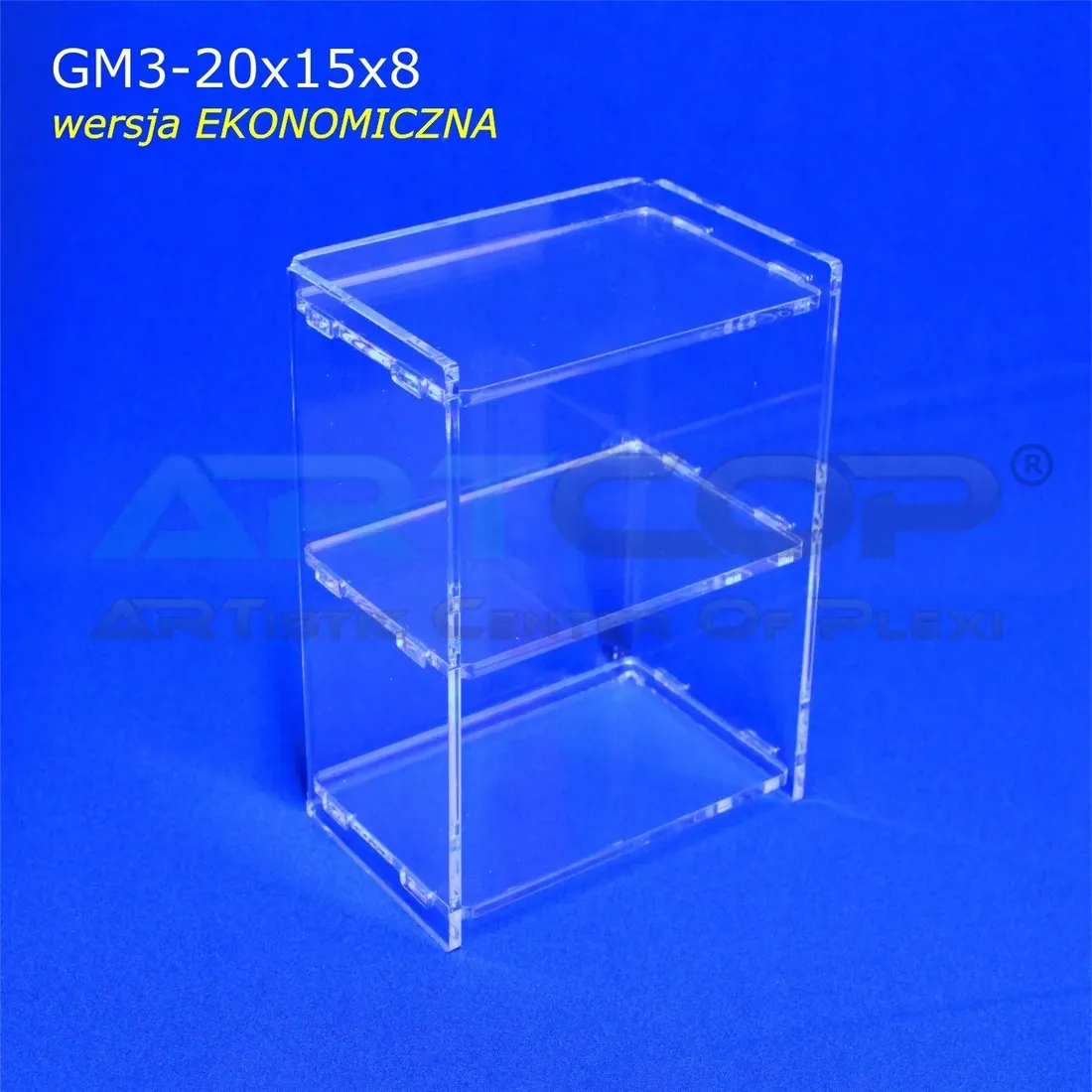 gablotka-20x15x8-z-plexi-3mm-regalik-na-makaroniki-stan-nowy