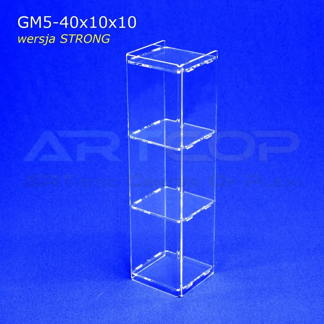 mini-gablotka-40x10x10cm-z-plexi-5mm-na-lade-regal-szafka-do-sklepu-gablota-stan-nowy