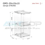 mini-gablotka-stojaca-20x10x10cm-z-plexi-5mm-regal-szafka-gablota-do-sklepu-stan-nowy