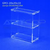 mini-gablotka-stojaca-20x20x10cm-z-plexi-3mm-regal-na-kolekcje-produkty-bhp-stan-nowy