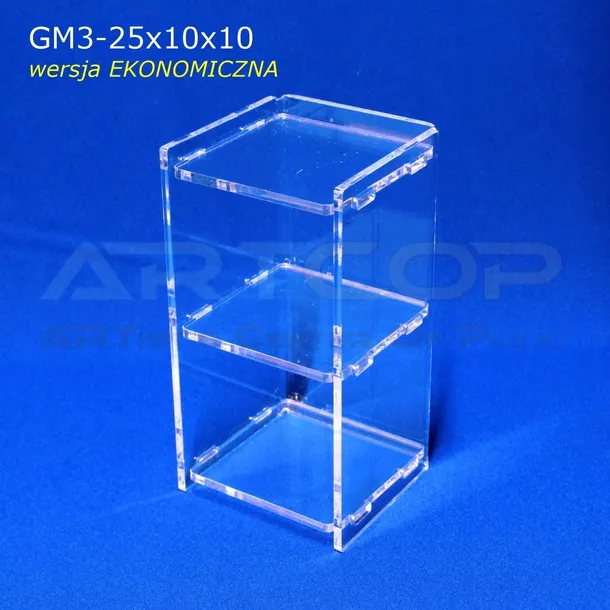 mini-gablotka-stojaca-25x10x10cm-z-plexi-3mm-regal-szafka-do-sklepu-apteki-glebokosc-10-cm