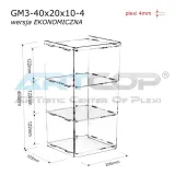 mini-gablotka-40x20x10cm-z-plexi-3mm-na-lade-regal-szafka-trwala-na-figurki-stan-nowy