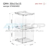 mini-gablotka-stojaca-30x15x15cm-z-plexi-4mm-regal-szafka-bhp-do-sklepu-stan-nowy