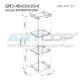 mini-gablotka-stojaca-40x10x10cm-z-plexi-3mm-regal-do-sklepu-szafka-bhp-szerokosc-10-cm