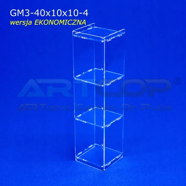 mini-gablotka-stojaca-40x10x10cm-z-plexi-3mm-regal-do-sklepu-szafka-bhp-glebokosc-10-cm