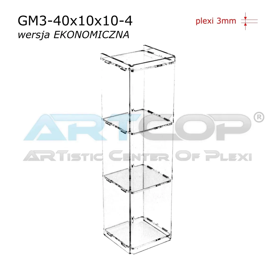 mini-gablotka-stojaca-40x10x10cm-z-plexi-3mm-regal-do-sklepu-szafka-bhp