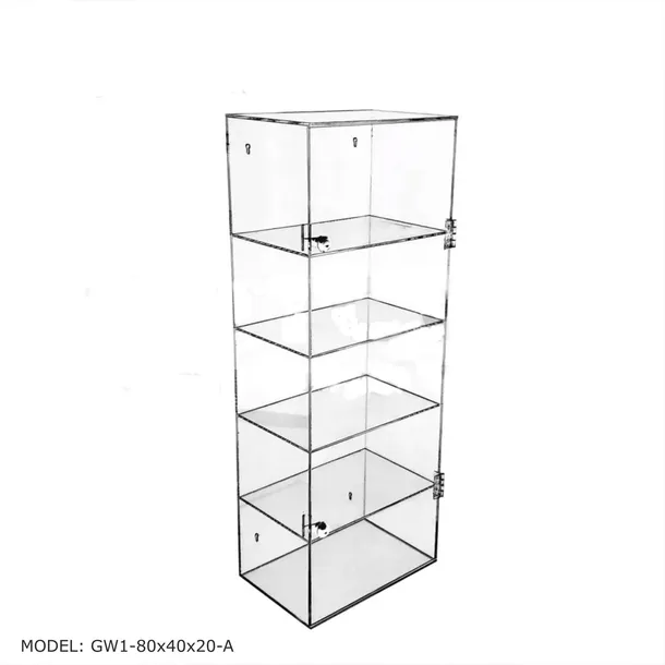 Gablota z PLEXI Regał, Szafka na wystawkę 80x40x20