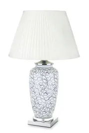 lampa-z-abazurem-klosz-plocienny-niebiesko-biale-kwiaty-srebrna-ceramiczna