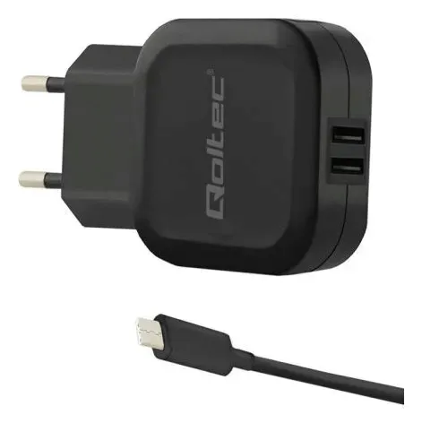 qoltec-ladowarka-17w-5v-3-4a-2xusb-kabel-usb-typ-c