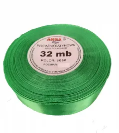 tasiemka-wsytazka-satynowa-50mm-32m-8086-zielen