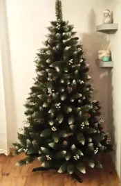 choinka-sztuczna-sosna-szyszka-diamentowa-jarzebina-160-cm