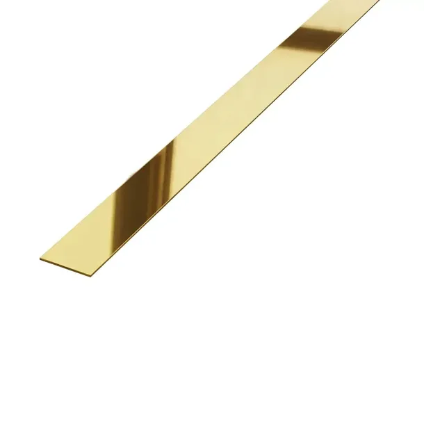 Płaskownik ozdobny stal złoty poler 100mm/270cm