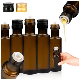 10x-mini-butelki-szklane-dorica-01l-z-dozownikiem-do-alkoholu-na-oliwe-sok