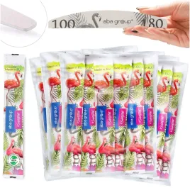 Zdjęcie produktu Pilnik do Paznokci Łódka Półksiężyc 100/180 Slim Folia 200 szt Aba Group