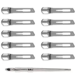 dlutko-podologiczne-first-blades-nr-8-10szt-uchwyt