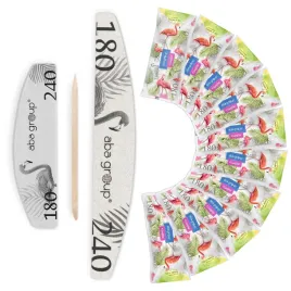 Zdjęcie produktu Zestaw do Manicure Aba Group 10 Pilnik Polerka 180/240 Patyczek 10szt