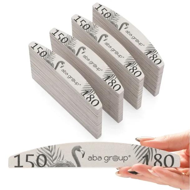 Pilnik do Paznokci Łódka Półksiężyc 150/180 Standard 100 szt Aba Group
