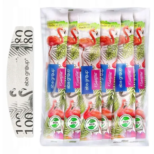 Pilnik do Paznokci Łódka Półksiężyc 100/180 Slim Folia 100 szt Aba Group