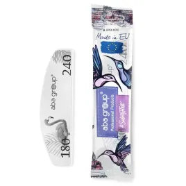 Zdjęcie produktu Polerka do Paznokci Mini Blok Półksiężyc Łódka 180/240 Folia Aba Group
