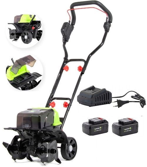 4GARDEN GLEBOGRYZARKA AKUMULATOROWA 40V ZESTAW 2x20V 4.0Ah 36cm