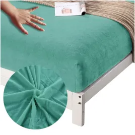 przescieradlo-miekkie-pluszowe-mikrofibra-140x200-28cm-z-gumka-mis-zielon