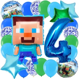 zestaw-balonow-minecraft-steve-balon-cyfra-4-lata-czwarte-urodziny-23-el