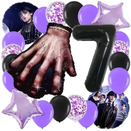 zestaw-balonow-wednesday-addams-balon-cyfra-7-lat-siodme-urodziny-22-el