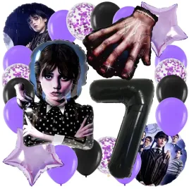 zestaw-balonow-wednesday-addams-balon-cyfra-7-lat-siodme-urodziny-23-el