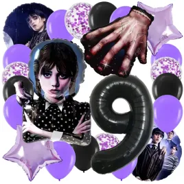 zestaw-balonow-wednesday-addams-balon-cyfra-9-lat-dziewiate-urodziny-23-el