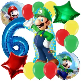 zestaw-balony-luigi-super-mario-balon-cyfra-6-szesc-lat-szoste-urodziny