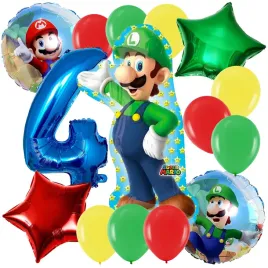 zestaw-balony-luigi-super-mario-balon-cyfra-4-cztery-lata-czwarte-urodziny