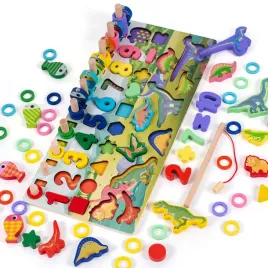 drewniane-rybki-cyfry-sorter-liczydlo-montessori-dinozaury-ukladanka