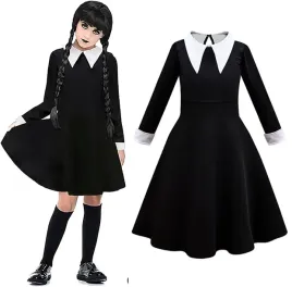 stroj-sukienka-wednesday-addams-przebranie-128-134