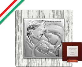 srebrny-obraz-12x12cm-sw-rodzina-chrzest-drewno-na-jasnym-drewnie-kwadrat
