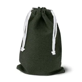 woreczek-jeansowy-10x20-cm-ciemnozielony-sciagany-bialym-sznurkiem-eko