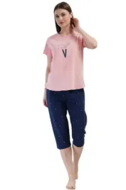 pizama-damska-bawelniana-krotki-rekaw-3-4-spodnie-vienetta-plus-size-r-7xl