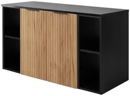 zestaw-szafka-lazienkowa-pod-umywalke-100-cm-z-regalami-dab-craft-czarna-2d