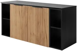 zestaw-szafka-lazienkowa-pod-umywalke-120-cm-z-regalami-dab-craft-czarna-2d