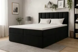 Zdjęcie produktu Łóżko kontynentalne BONITO 160x200 z pojemnikami i materacami WIELE KOLORÓW