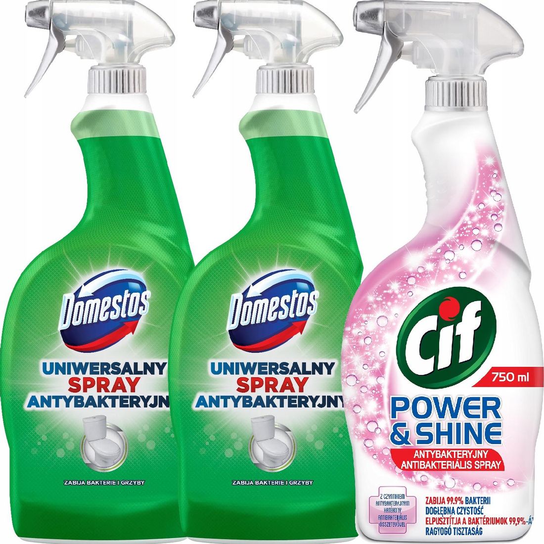 CIF, Power & Shine , spray do czyszczenia łazienki, przeciw