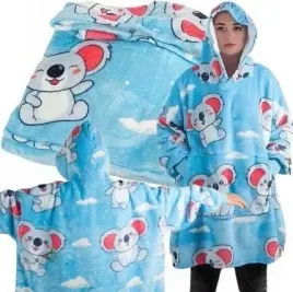 ciepla-bluza-koala-koc-oversize-xxl-2w1-gruba-futrzak-miekka-z-kapturem