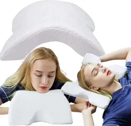 poduszka-ortopedyczna-z-otworem-na-reke-do-spania-memory-lukowa-biala