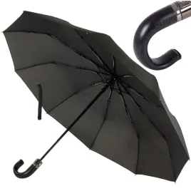 elegancki-parasol-skladany-automatyczny-skora-uchwyt-czarny-parasolka