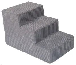 schodki-stabilne-schody-dla-psa-rampa-podest-30cm-sztruks-szary