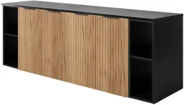 zestaw-szafka-lazienkowa-pod-umywalke-160-cm-z-regalami-dab-craft-czarna-4d