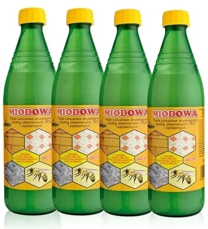ZESTAW 4 X MIODOWA PASTA ARA DO PODŁÓG PARKIET LASTRIKO WOSK NADAJE POŁYSK